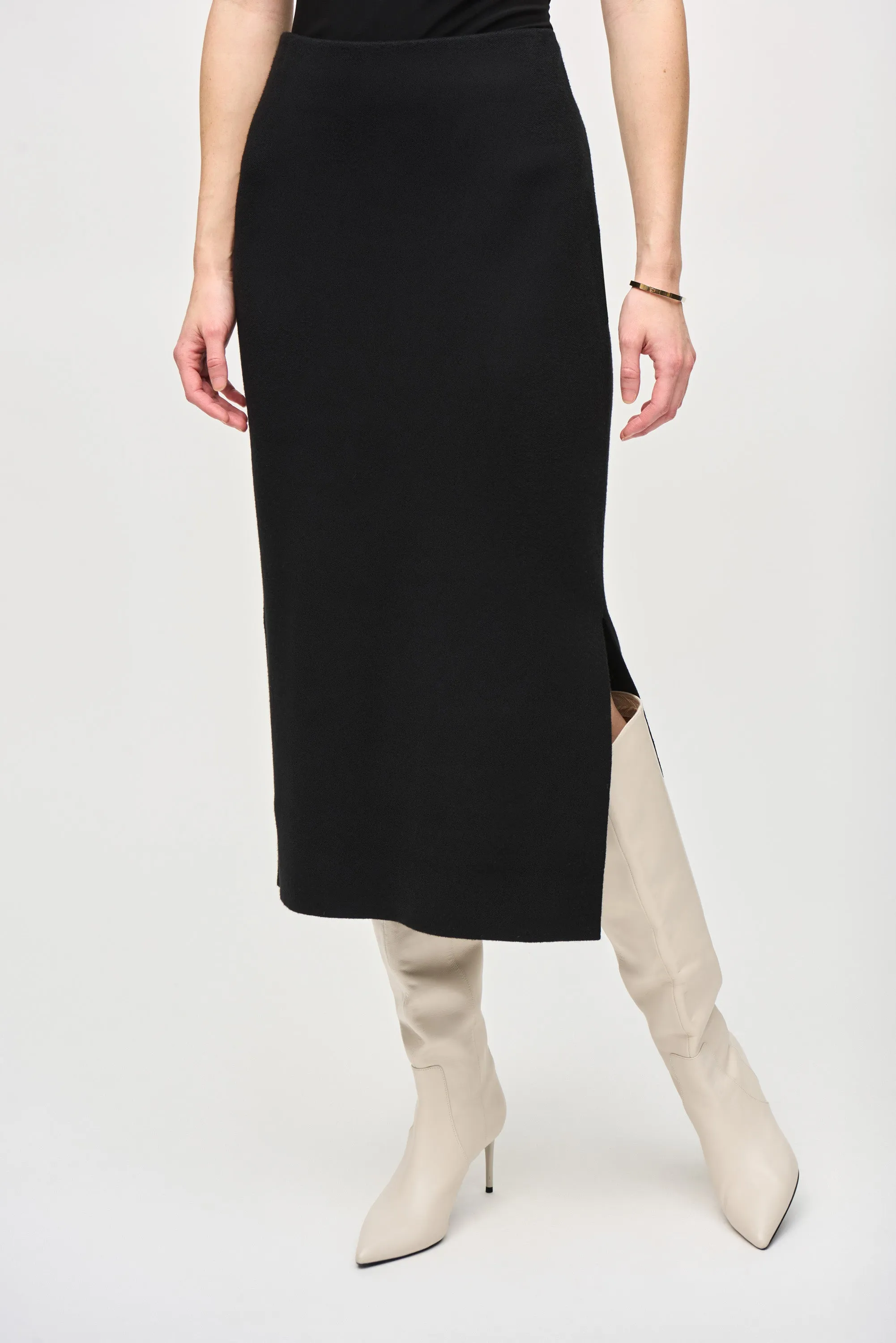 Joseph Ribkoff Knit Midi Skirt 243967 - Black