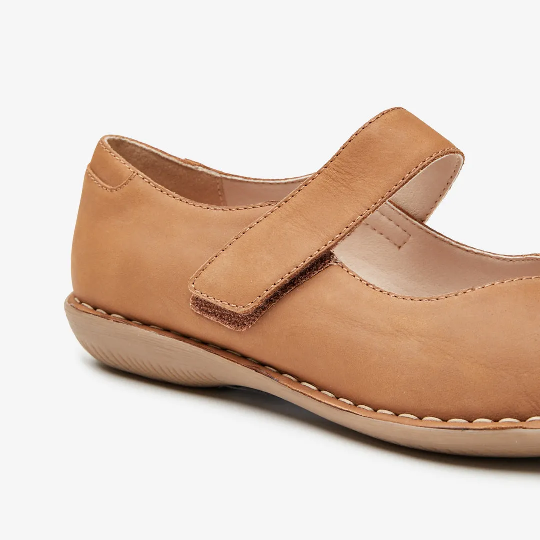 June Nubuck Mary Jane Ballet Style Shoes