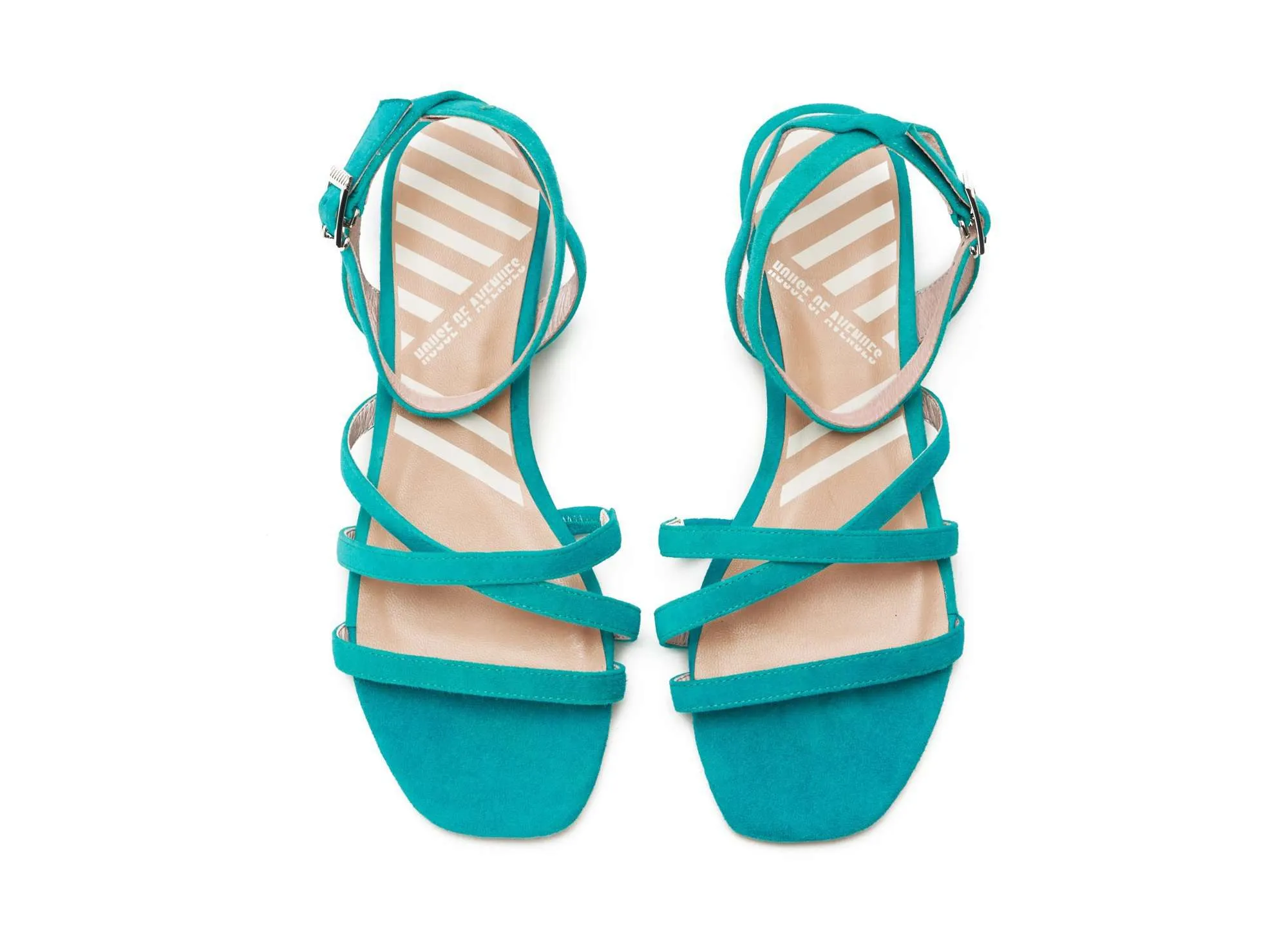 Ladies Strappy Flat Sandal 5320 Teal