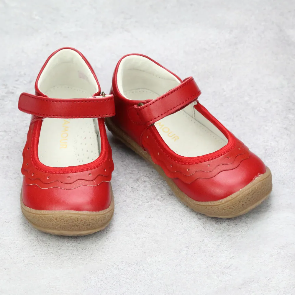 L'Amour Girls Ruffle Mary Janes