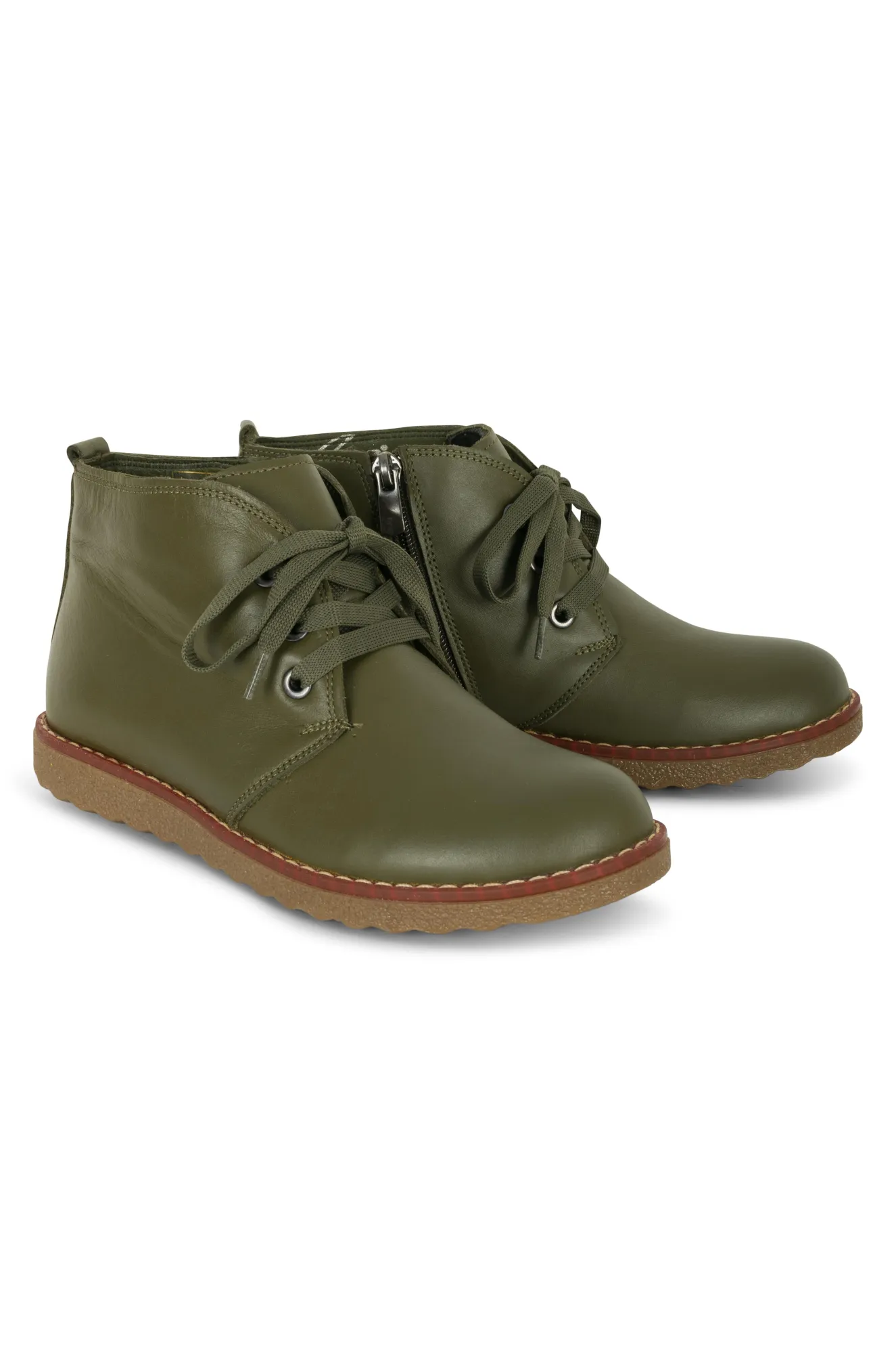 Leather Ankle Boot | GREEN | CLAIRE ZZ