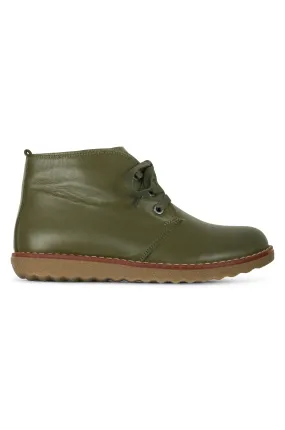 Leather Ankle Boot | GREEN | CLAIRE ZZ