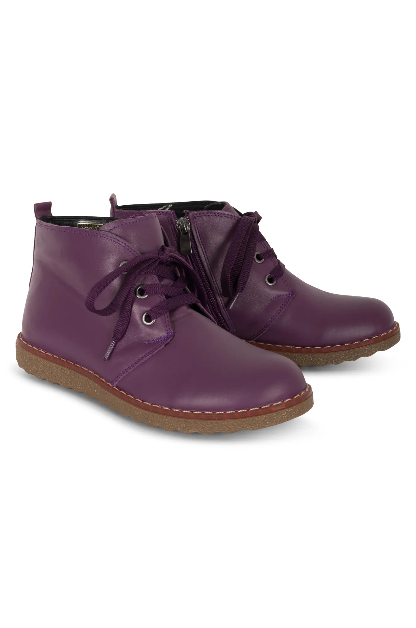 Leather Ankle Boot | PURPLE | CLAIRE ZZ