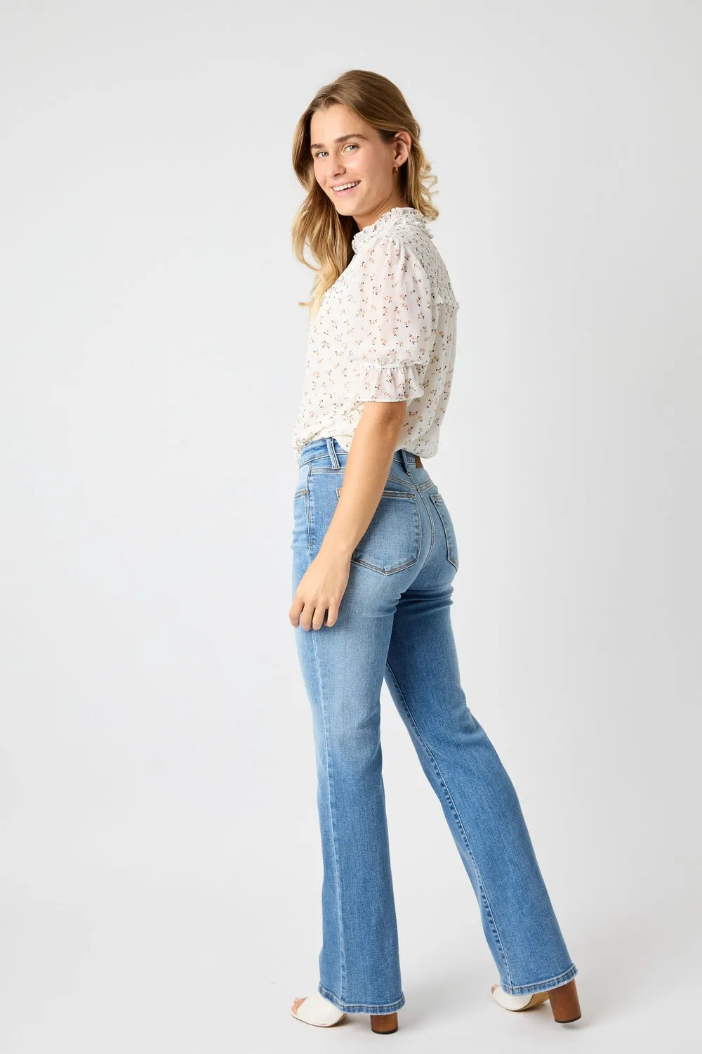 Lila Mid Rise Vintage Bootcut Jeans - PLUS