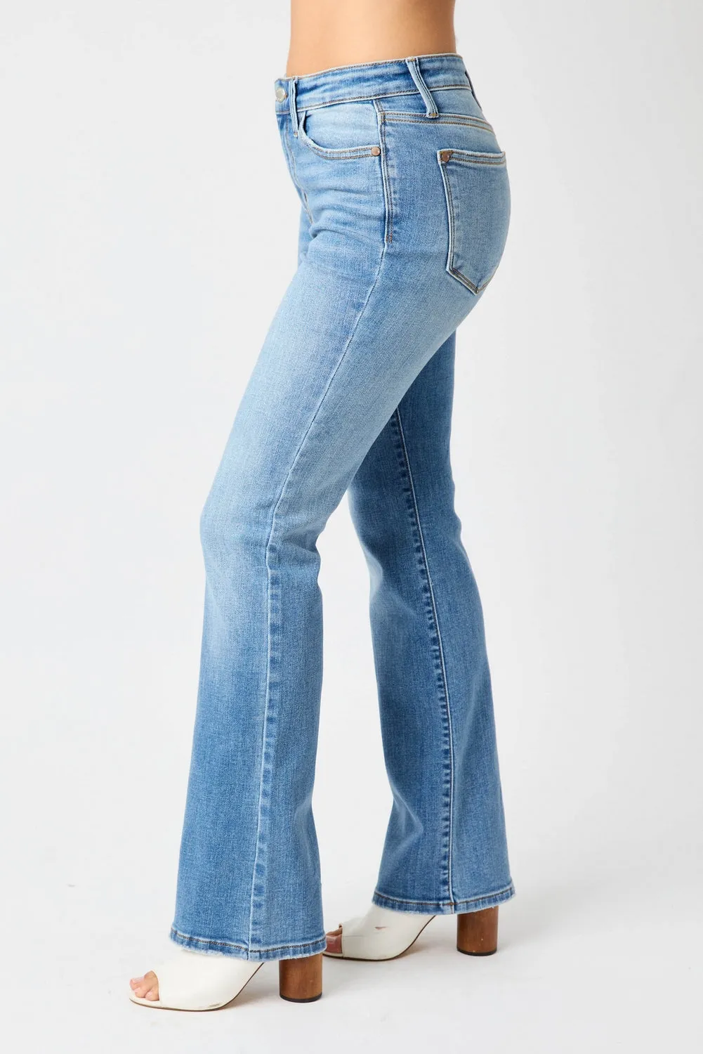 Lila Mid Rise Vintage Bootcut Jeans - PLUS