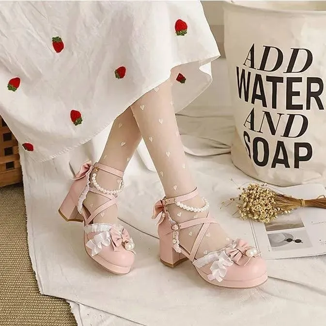 Lolita Heels - Mary Jane Shoes Heel, vintage Mary Janes, High Heel Mary Janes, lolita, retro high heels, retro shoes, harajuku, kawaii