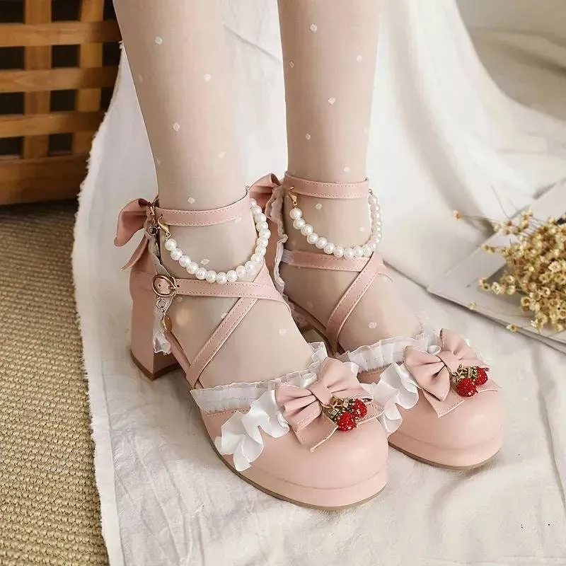 Lolita Heels - Mary Jane Shoes Heel, vintage Mary Janes, High Heel Mary Janes, lolita, retro high heels, retro shoes, harajuku, kawaii