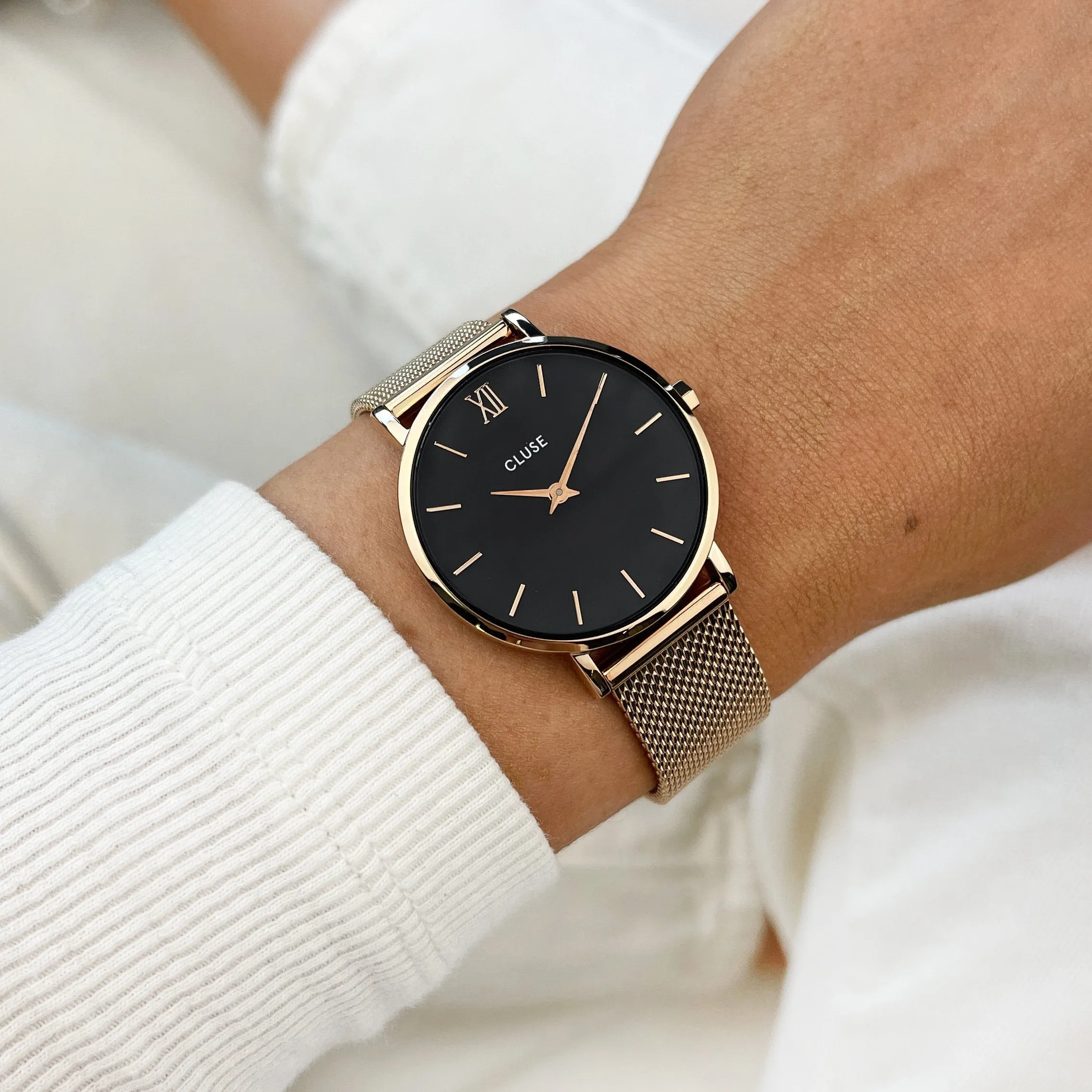 Minuit Mesh Black, Rose Gold Colour