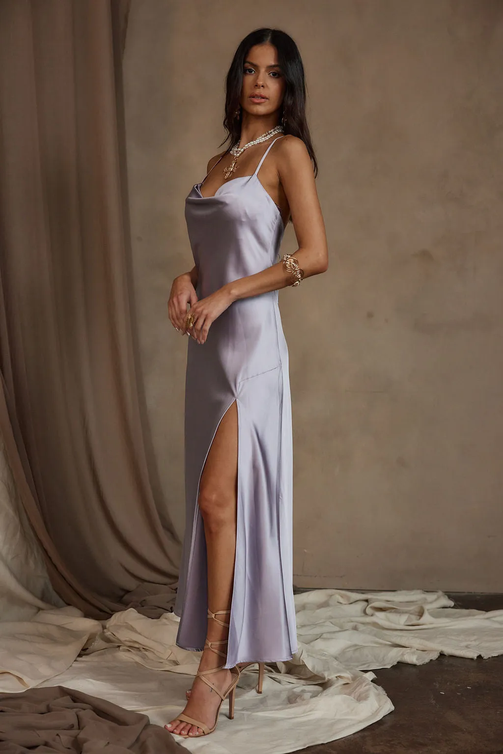 Natalia Lavender Maxi Dress