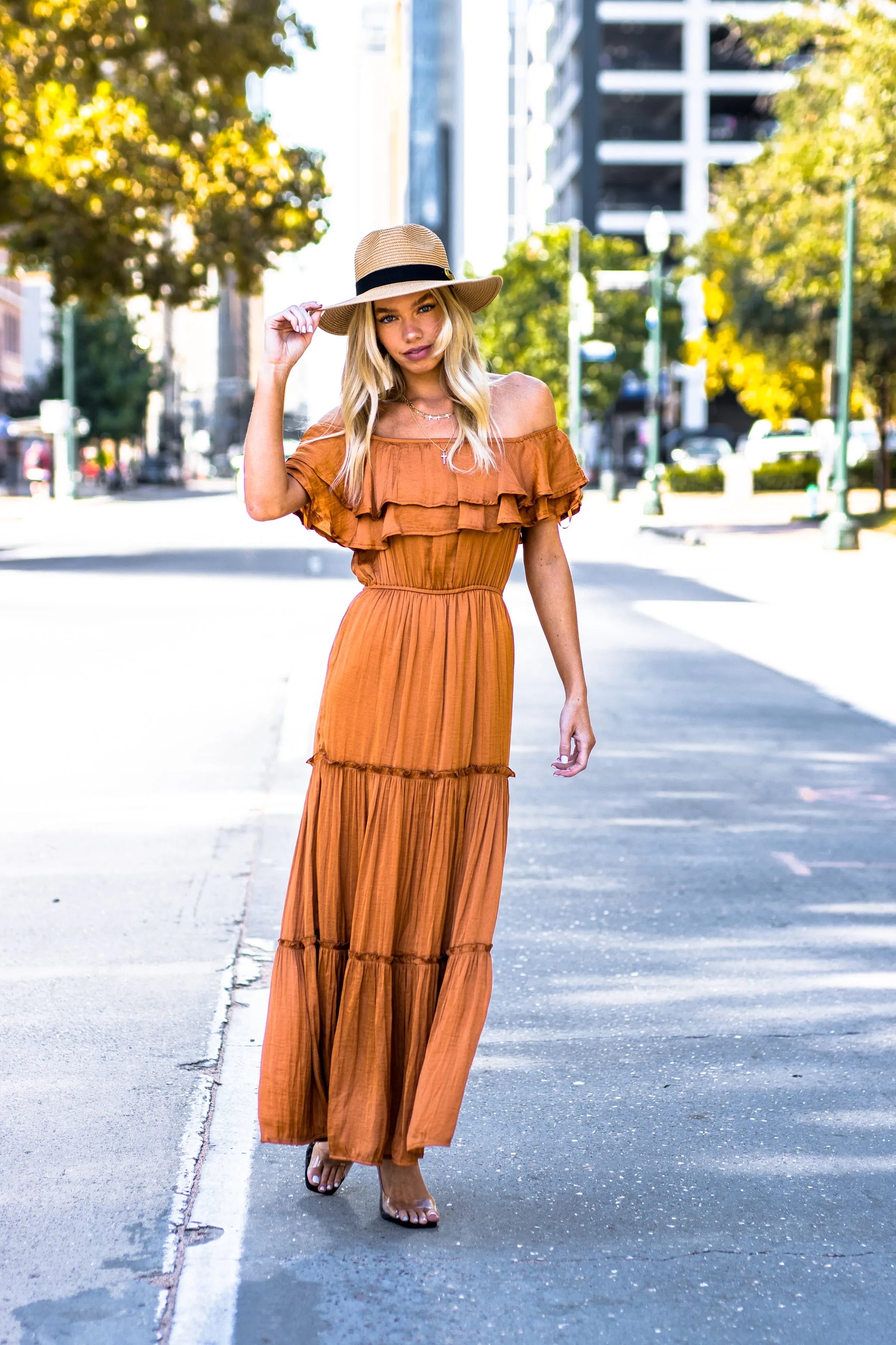 Off The Shoulder Maxi Dress | Bella Chic