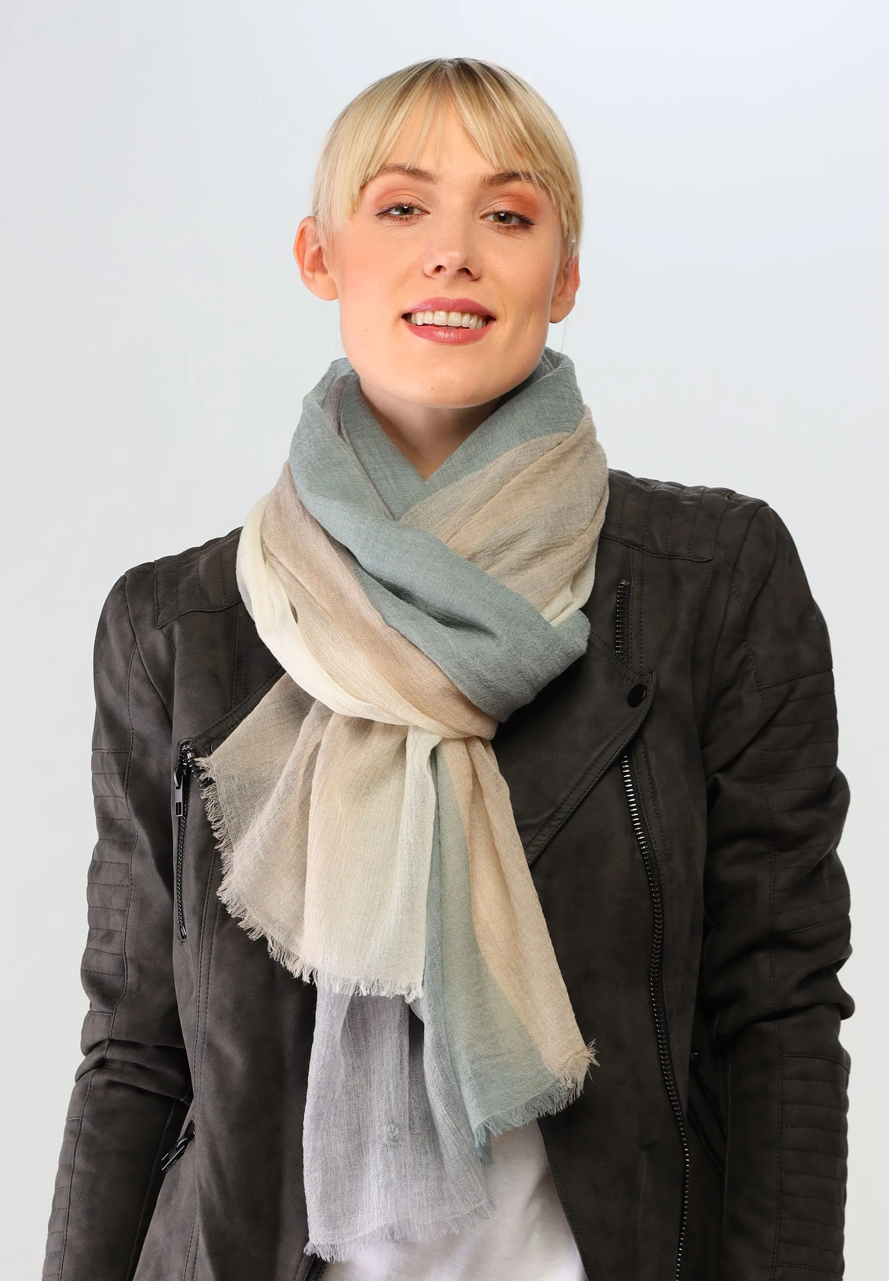 Ombre Lightweight Wool Wrap Scarf