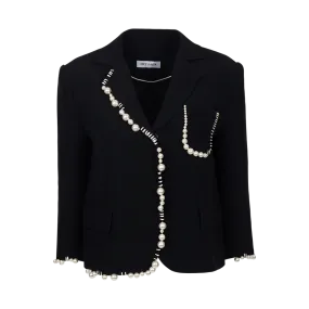 Pearl-Embellished Blazer