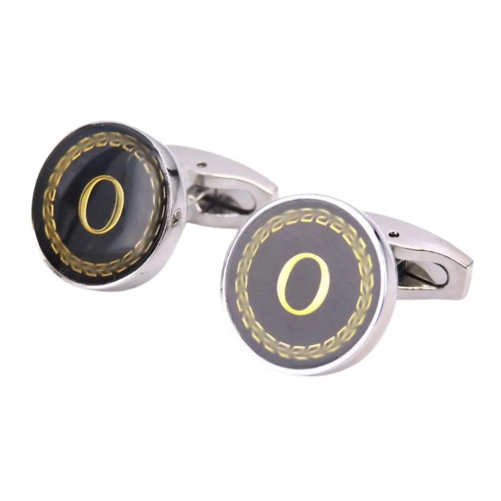 Personalized Monogram Black Cufflinks