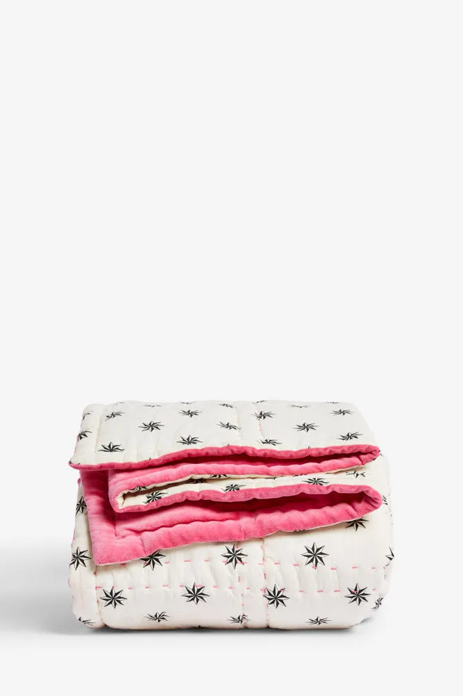 Reversible Hot Pink Star Throw