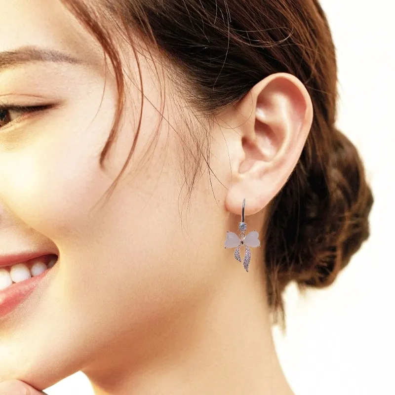 Ribbon Cubic Zirconia Earrings