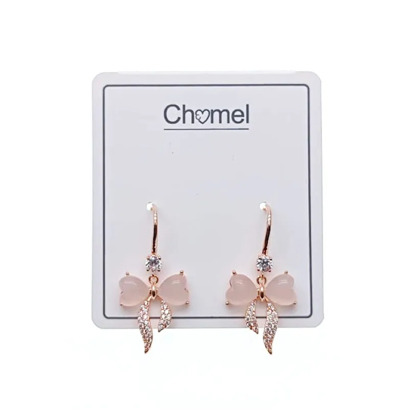 Ribbon Cubic Zirconia Earrings