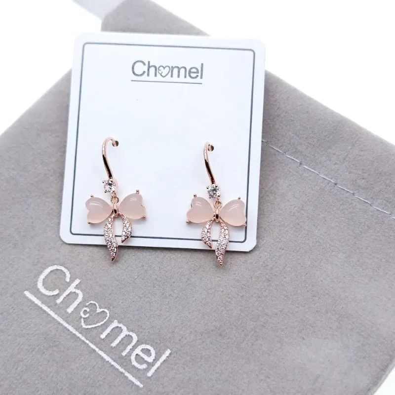 Ribbon Cubic Zirconia Earrings