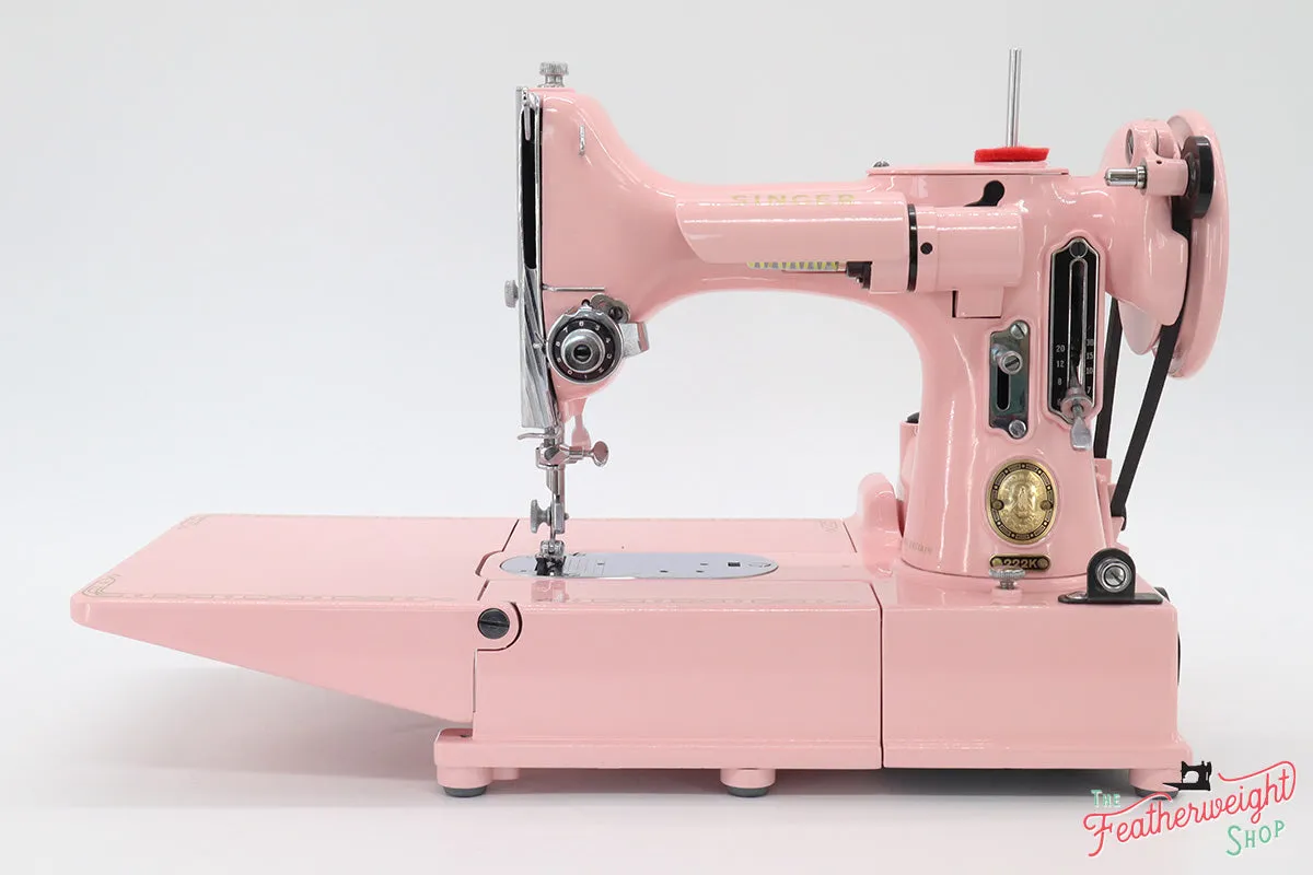 Singer Featherweight 222K Sewing Machine EN1365** - Fully Restored in Strawberry Cream