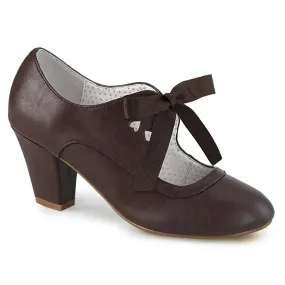 WIGGLE-32 Dark Brown Faux Leather