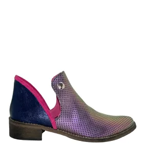 Zippette - Iridescent  purple navy ankle boot